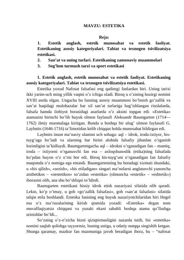 ESTETIKA