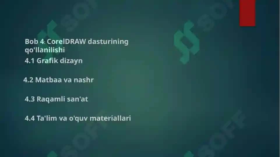 Corel DRAW DASTURI VA UNING IMKONIYATLARI 3