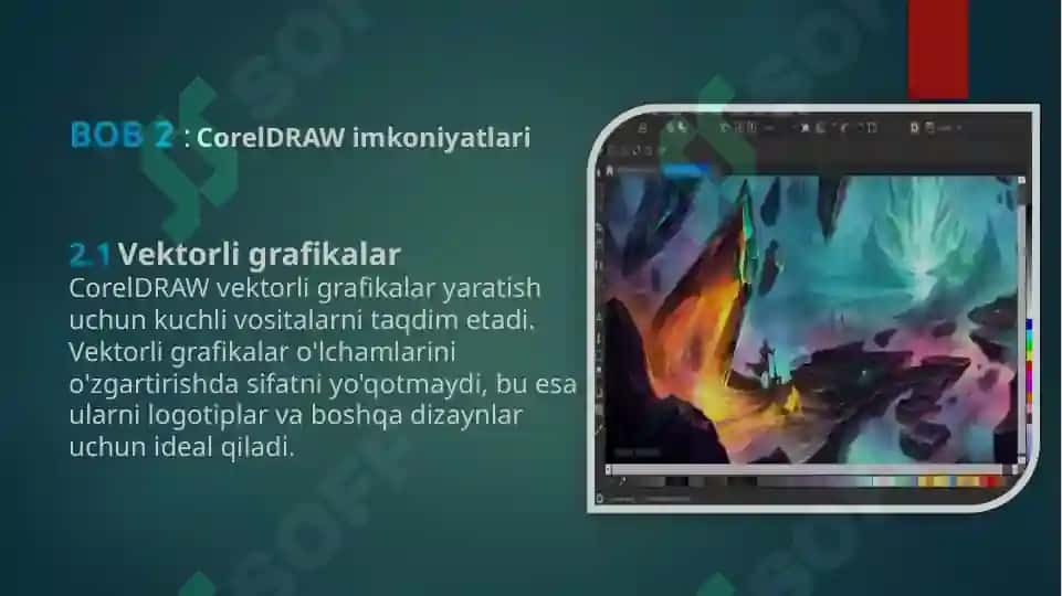 Corel DRAW DASTURI VA UNING IMKONIYATLARI 7