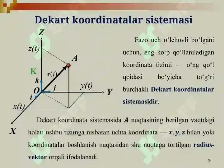 Moddiy nuqta kinematikasi 5