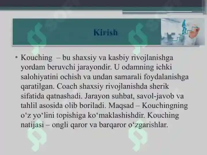 Kouchingning asosiy tamoyillari va qadriyatlari 3