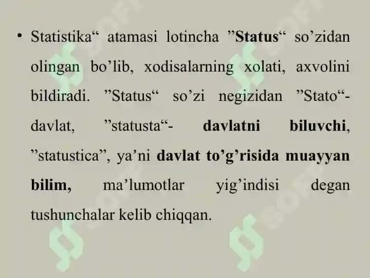 Amaliy statistikadan foydalangan holda ilmiy tadqiqotni tashkil etish. 5