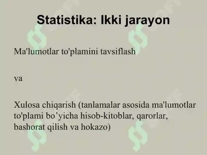 Amaliy statistikadan foydalangan holda ilmiy tadqiqotni tashkil etish. 7