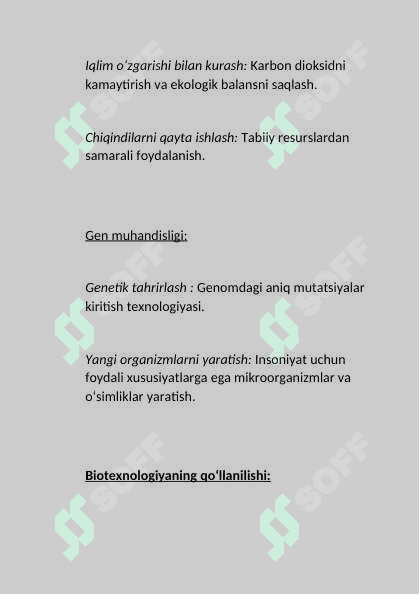 Biotexnologiya. Xromosoma kasalliklari 4