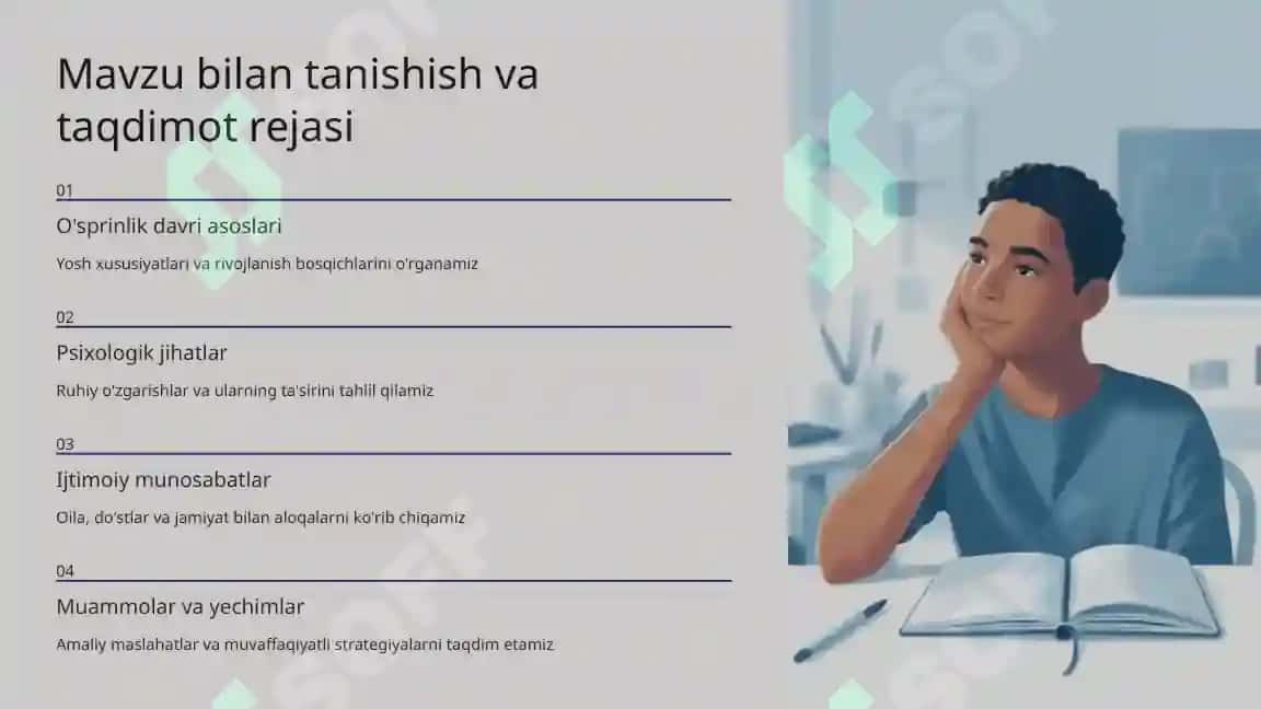 Ilk o'sprinlik davrida o'zini o'zi anglash muammosi 2