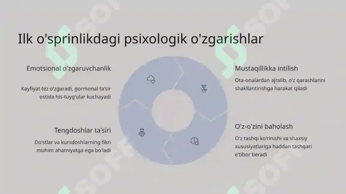 Ilk o'sprinlik davrida o'zini o'zi anglash muammosi 6