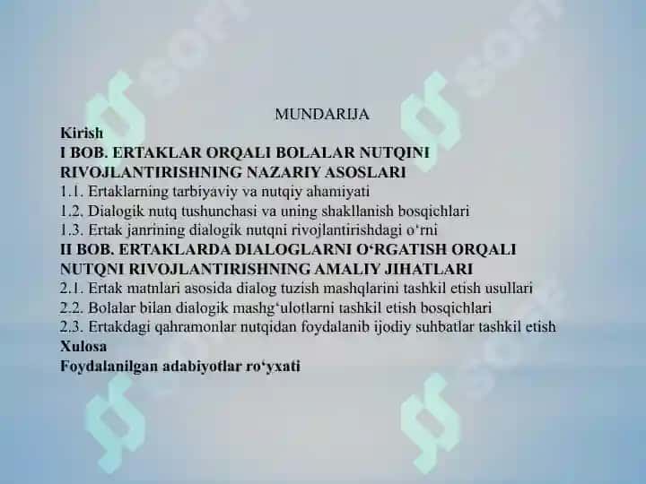 Ertaklarning Nutqini Rivojlantirish 2