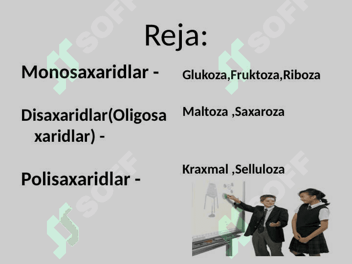 Uglevodlar mavzusida dars taqdimoti. 2
