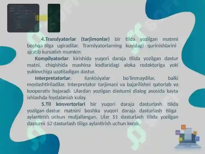 Berilganlar ilovalari bilan ishlash texnologiyalari 8