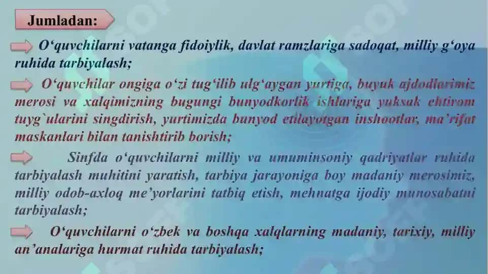 Maktabdagi tarbiyaviy ishlar tizimida boshlang‘ich sinf rahbarining faoliyati. 5