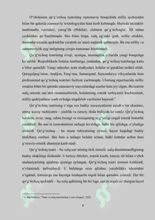 Qo‘g‘irchoq teatrida xalq qo‘shiqlaridan foydalanish 8