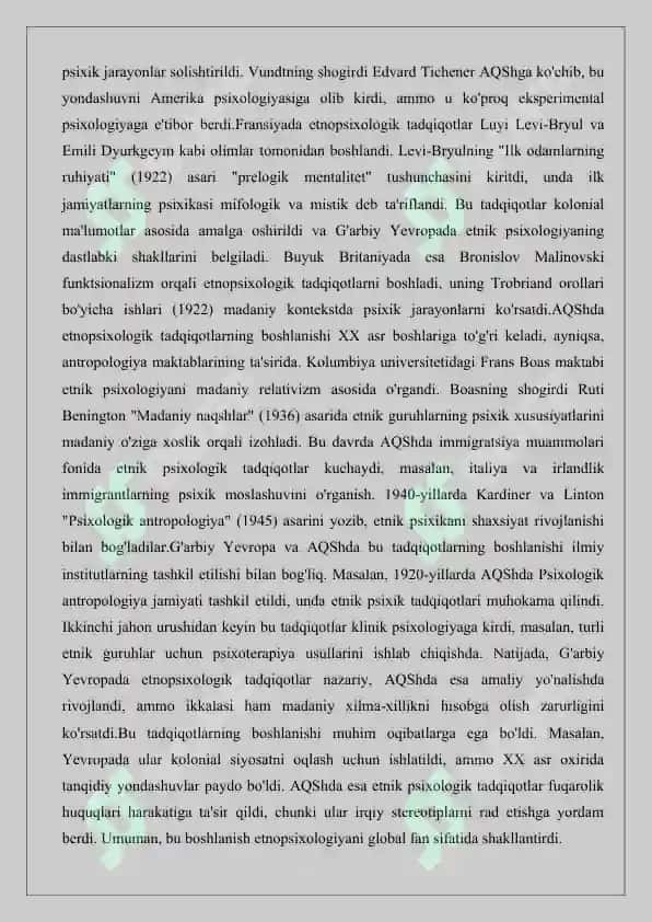 Jahon etnopsixologiya maktablari 5