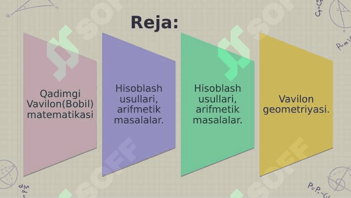 Qadimgi Vavilon xalqlarida matematik va astronomik tushunchalar. 2