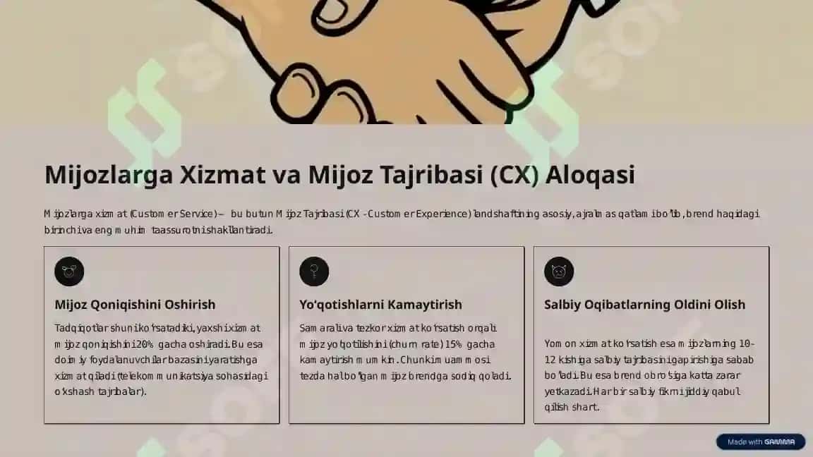 Pochta tizimida Mijozlarga Xizmat Sifatini Oshirish 2