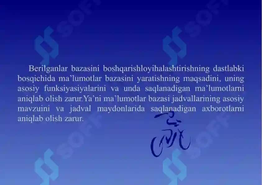 Berilganlar bazasi usta hisoblarini shakllantirish grafik loyihalash 22 3