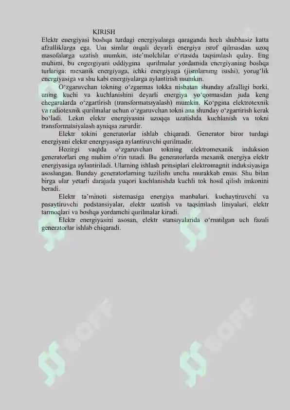 Ozgaruvchan elektr tоki xоsil qilnsh va uning parametrlari. 2