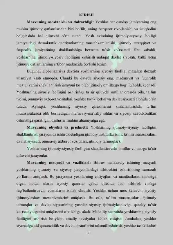 YOSHLAR IJTIMOIY-SIYOSIY FAOLLIGINI  OSHIRISH OMILLARI 3