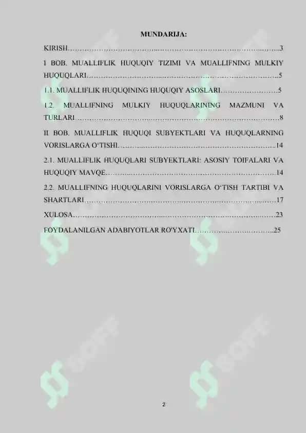 Muаllifning mulkiy huquqlаri. Muаlliflik huquqlаri subyektlаri, vоrislаrgа о‘tish tаrtibi 2
