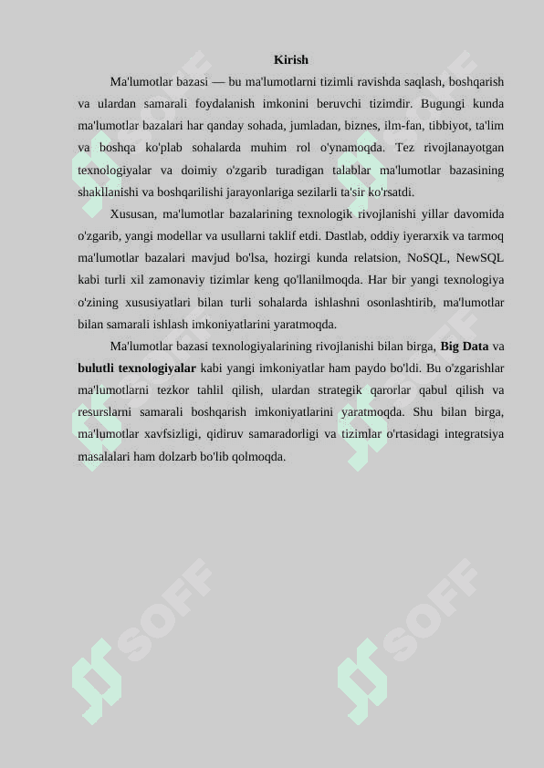 Ma'lumotlar bazasini shakllantirishda texnologiyalar perspektivalari 3