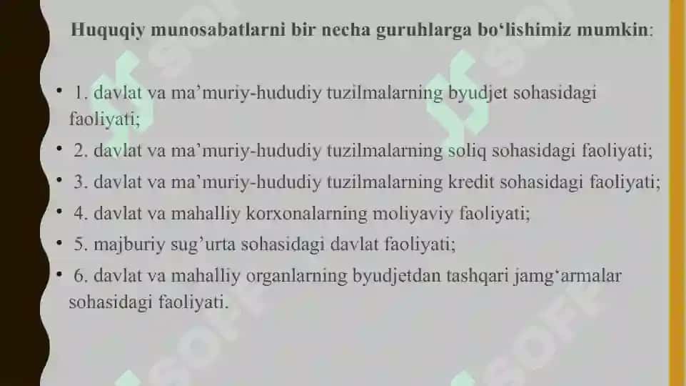 Davlatning Moliyaviy Faoliyati, ustuvor vazifalari 4