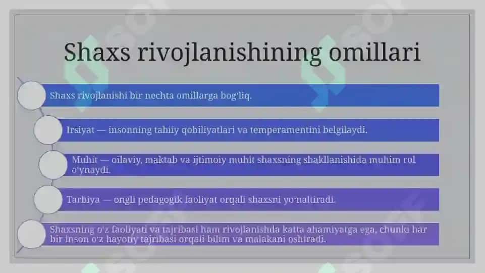 pedagogika shaxs tarbiyasi va rivojlanishi to'g'risidagu fan. Ilmiy pedagogik tadqiqotlar metodologiyasi va metodlari. 7