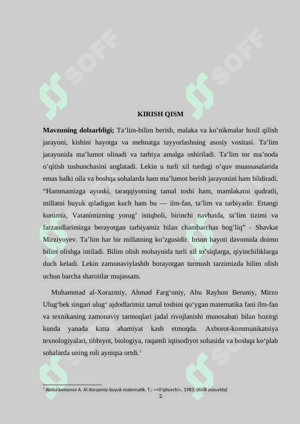 KOMPLEKS SONLAR  AKSIOMATIK NAZARIYASINING AKSIOMALARI. MINIMALLIK AKSIOMASINING NAZARIY ASOSLARI 2