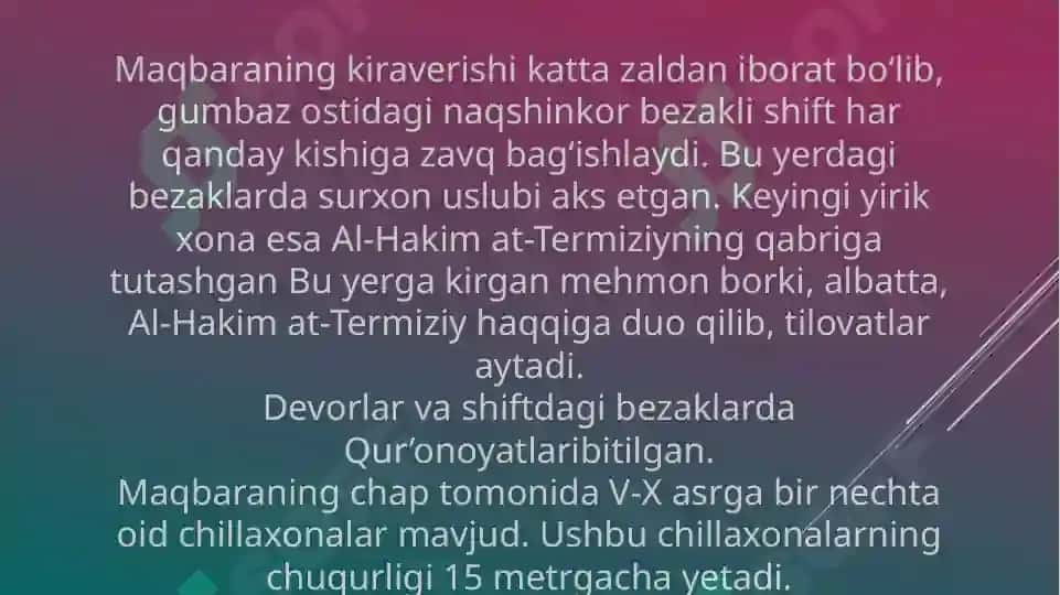 AL HAKIM at TERMiZIY yodgorligi 6