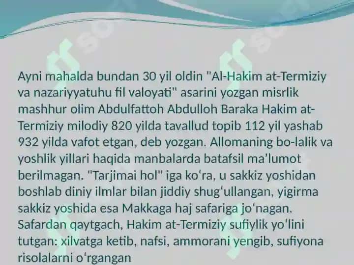Al-Hakim AT-TERMIZIY 7