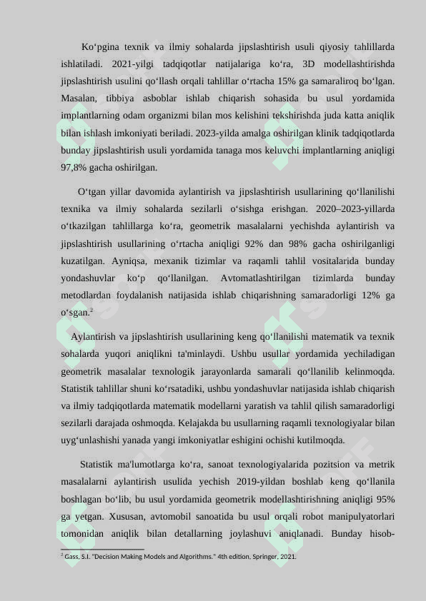 USTMA - UST QO'YISH ( JIPSLASHTIRISH) USULIDA QULAY YECHILADIGAN MASALALARNI ANIQLASH VA AMALDA ULARNI YECHISH 2