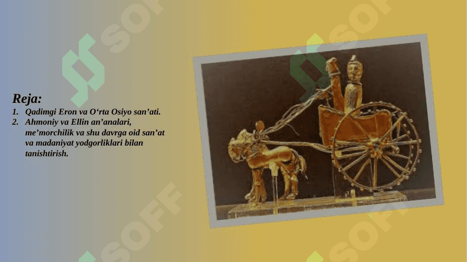 qadimgi eron va o'rta osiyo san'ati 2