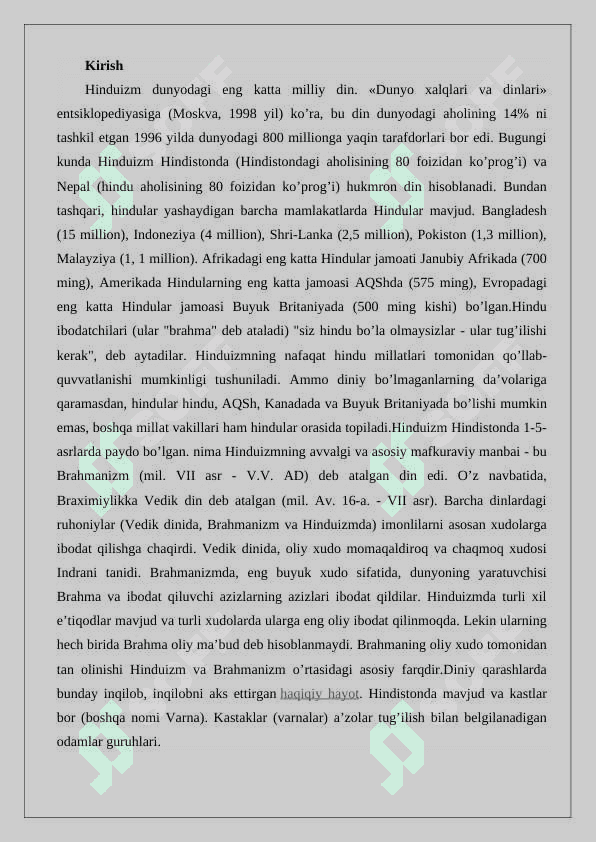 Hinduizmning uchlik xudolari 2