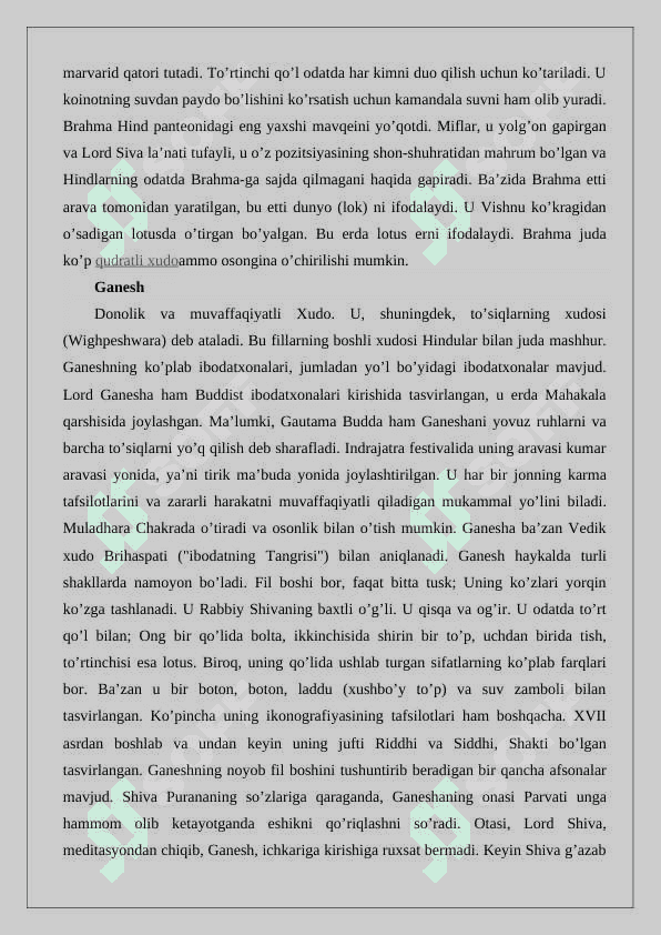 Hinduizmning uchlik xudolari 8