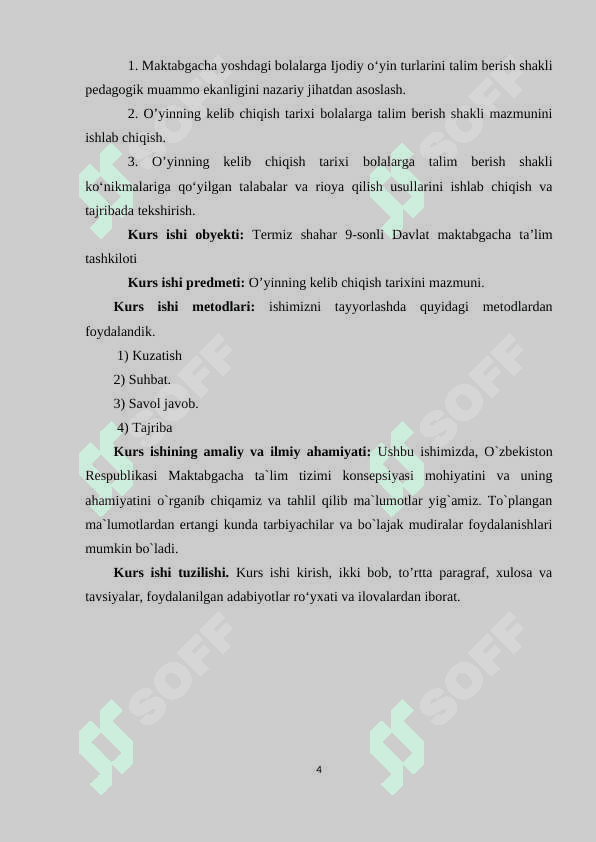 Oʻyin - bola faoliyatining asosiy turi 4