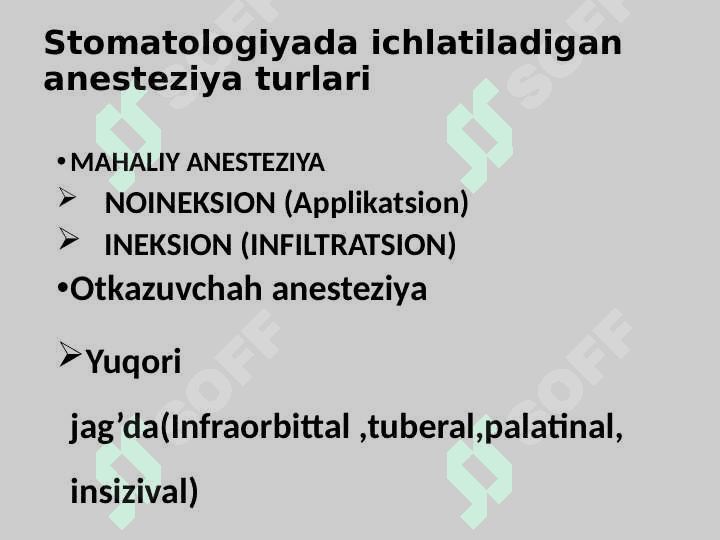 Stomatologiyada anesteziya 2