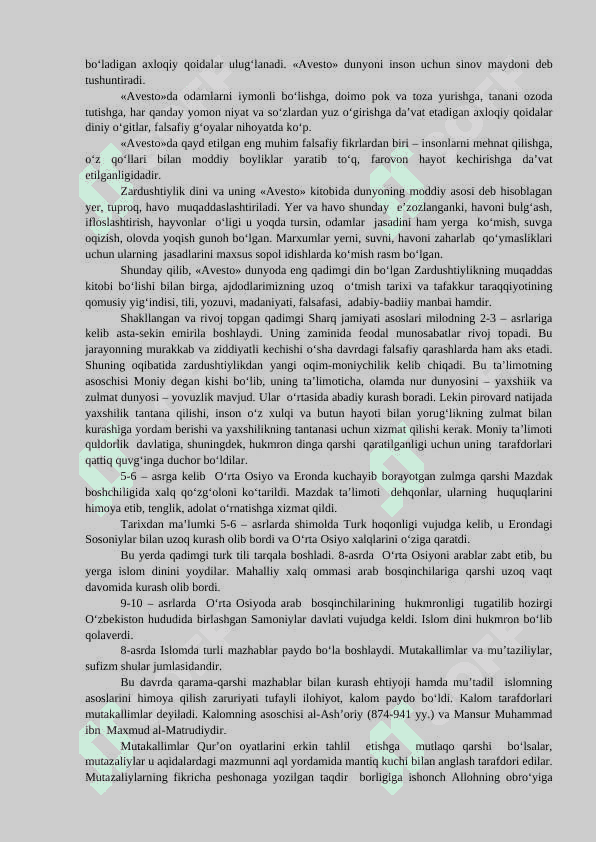 Falsafiy tafakkur taraqqiyoti bosqichlari: Sharq falsafasi 4