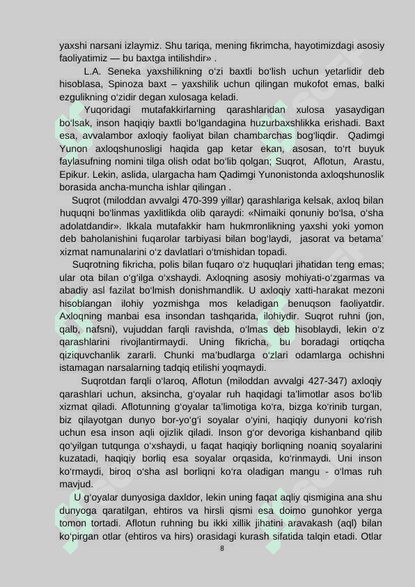 Axloq falsafasi 8