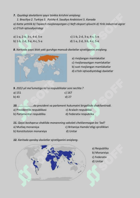 10-SINF GEOGRAFIYA NAZORAT ISHI TO'PLAMI 3