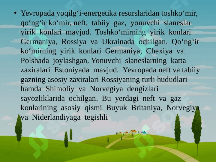 Yevropaning  tabiiy  sharoiti  va  resurslari,  aholisi 4
