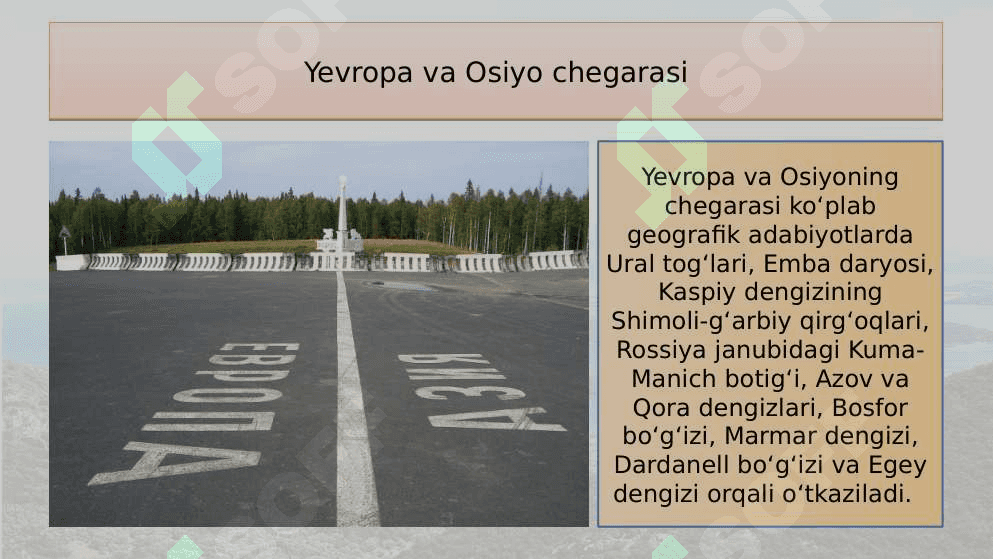 Yevropaning geografik o‘rni,  chegaralari va siyosiy xaritasi 8