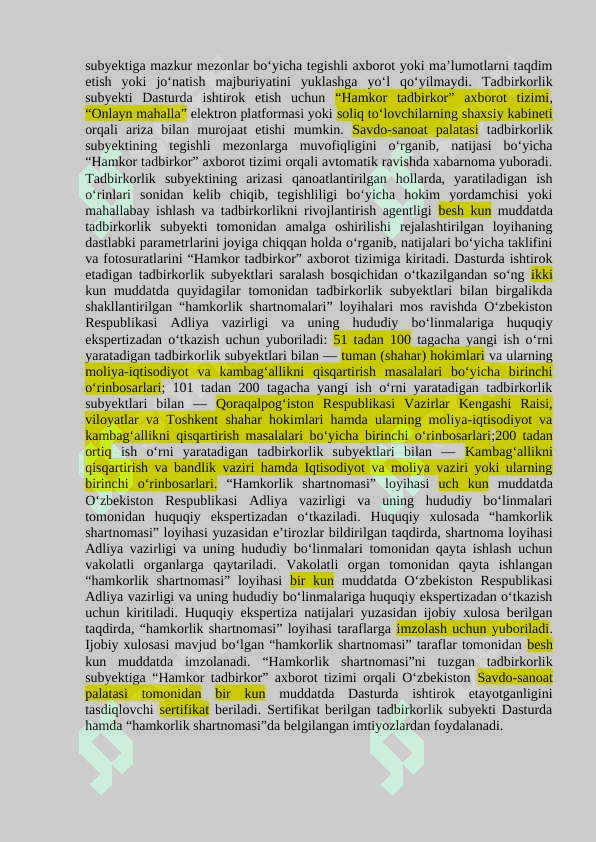 O’ZBEKISTON RESPUBLIKA.SI VAZIRLAR MAHKAMASI QARORI “20 MING TADBIRKOR — 500 MING MALAKALI MUTAXASSIS”DASTURI to’g’risida umumiy malumot 4
