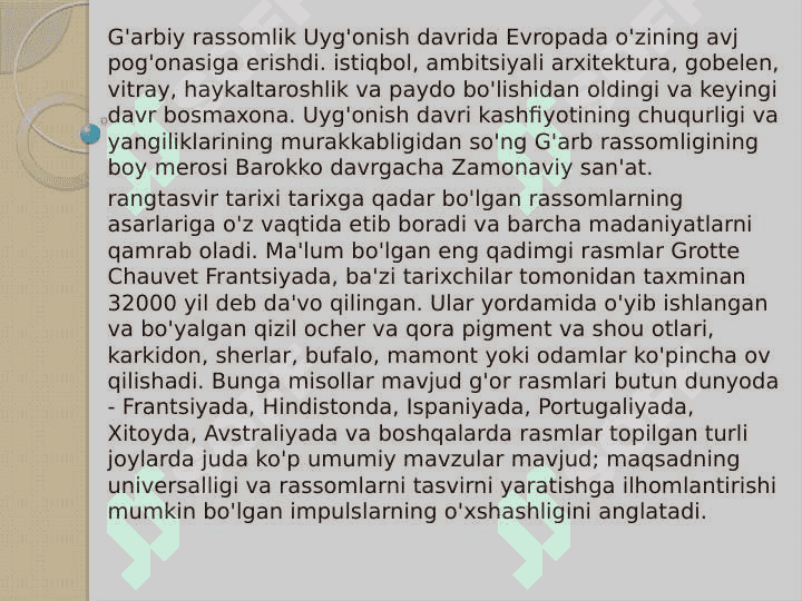 G'ARB VA SHARQ ZAMONAVIY  RASMLARI 4