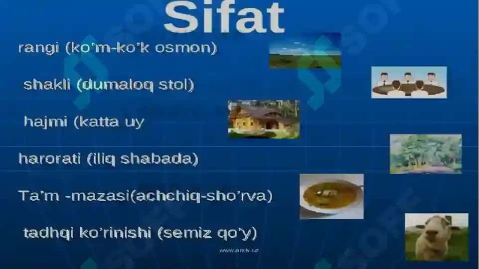 Sifat so'z turkumi 4
