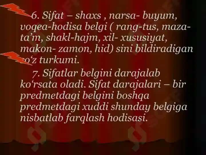 Sifat so'z turkumi 5
