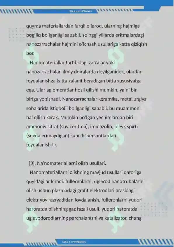 Na'nomateriallarning mexanik xossalari. Na'nomateriallarni mashinasozlikda qo'llanishi 8