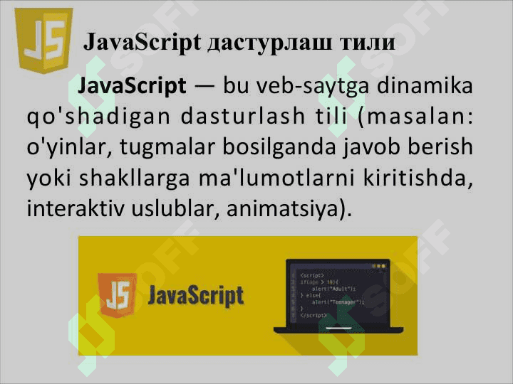 JavaScript ga kirish: funktsiyalar, DOM, shakllar va hodisalar boshqaruvchilari 3