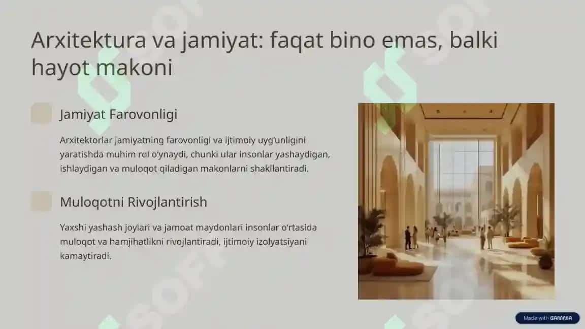 Arxitektura loyihalashning ijtimoiy asoslari 2