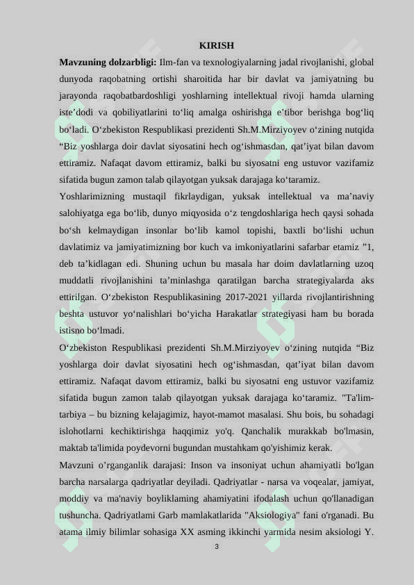 Etika va qadriyatlar, manbalari va qadriyat turlari 3