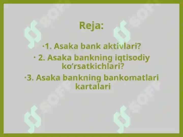 Asaka bank tizimi 2