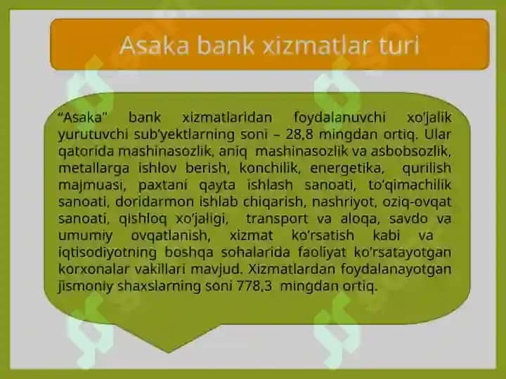 Asaka bank tizimi 8