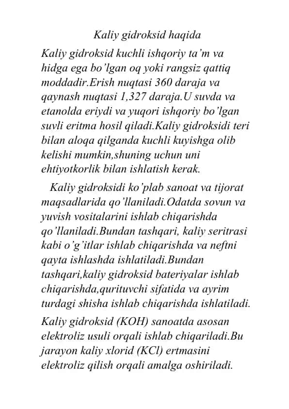 Kaliy gidroksid